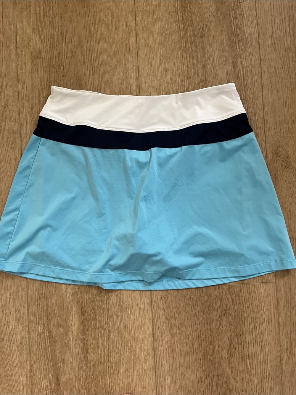 Fila Light Blue Skater Skirt with White Waistband and Navy Midband
